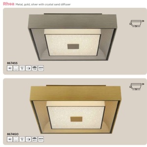 Plafoniera eleganta design modern Rhea LED argintiu - Img 4