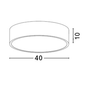 Plafoniera LED 3000K 40cm Roda gri NVL-7165202 82915 universul-luminii.ro
