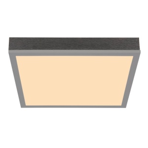 Plafoniera LED aluminiu argintiu, MDF gri DORO 30x30cm 590455 universul-luminii.ro