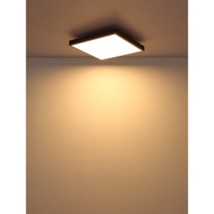 Plafoniera LED aluminiu argintiu, MDF gri DORO 45x45cm 590605 universul-luminii.ro