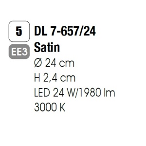 Plafoniera LED Bully 24cm satin chrome 94125 universul-luminii.ro