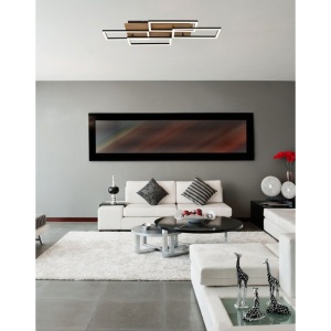 Plafoniera LED CCT cu telecomanda JEFFRY aspect lemn 67359-40 GL 172075 universul-luminii.ro