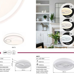 Plafoniera LED CCT RUIZ 38cm 590725 universul-luminii.ro