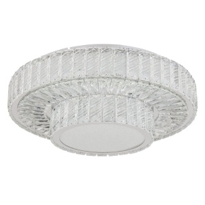 Plafoniera LED cu telecomanda design modern Mucky crom 50cm 135205 universul-luminii.ro