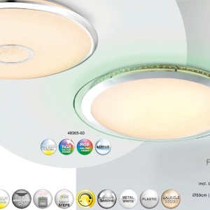 Plafoniera LED cu telecomanda design modern Nicole 60W 48365-60 GL 59735 universul-luminii.ro