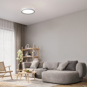 Plafoniera LED cu telecomanda VERONA gri 38cm