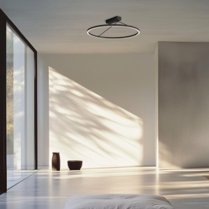 Plafoniera LED, Design Circular, 51W 3000K BLACK ZB-2563 171475 universul-luminii.ro