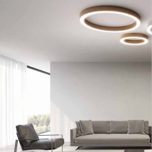 Plafoniera LED design circular FLOR 60cm alb, negru sau auriu 224835 universul-luminii.ro