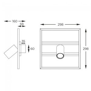 Plafoniera LED, Design Geometric, Lemn, 1xGU10, KORDA - Img 5