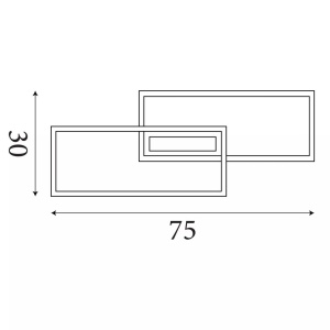 Plafoniera LED design geometric Ovaloid 30x75cm - Img 4