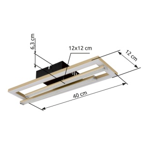 Plafoniera LED design HIGHWAY negru/auriu - Img 8