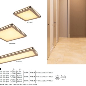 Plafoniera LED design industrial Carla 30x30cm 221615 universul-luminii.ro