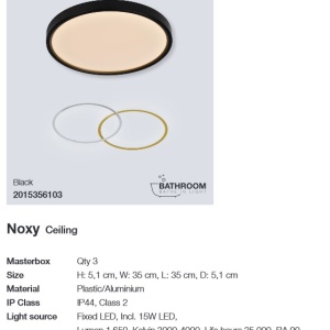Plafoniera LED design minimalist IP44 Noxy 3000-4000K 2015356101 NL 195055 universul-luminii.ro