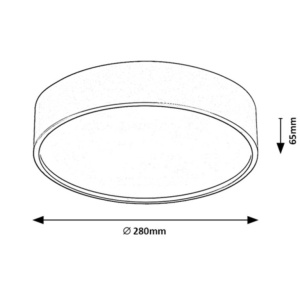 Plafoniera LED design modern Larcia IP44 argintiu, alb - Img 4