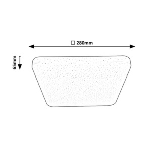 Plafoniera LED design modern Lucas alb 28x28cm - Img 2