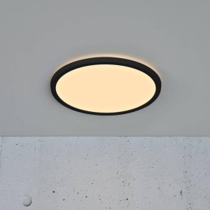 Plafoniera LED design silm IP54 baie Oja 29 negru 3000-4000K 2015026103 NL 90005 universul-luminii.ro