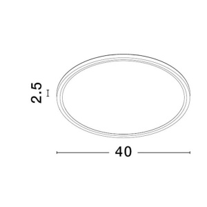 Plafoniera LED design slim DIXIE 40cm 214095 universul-luminii.ro