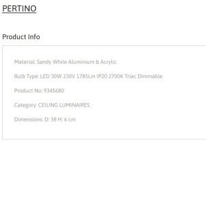 Plafoniera LED dimabila design circular PERTINO D-38cm 222465 universul-luminii.ro