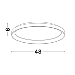 Plafoniera LED dimabila design circular PERTINO D-48cm - Img 8