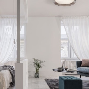 Plafoniera LED dimabila design modern Vela negru 45cm 115505 universul-luminii.ro