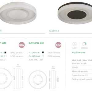 Plafoniera LED dimabila Saturn 60cm 116605 universul-luminii.ro