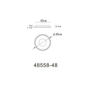 Plafoniera LED dimmabila cu telecomanda EILA 250525 universul-luminii.ro