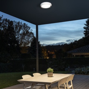 Plafoniera LED exterior iluminat minimalist IP44 ANGA 29cm alba 217805 universul-luminii.ro