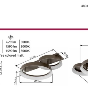 Plafoniera LED metal maro cafeniu SYRAKUS - Img 7