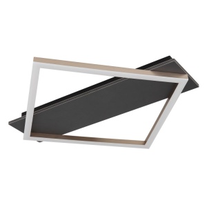 Plafoniera LED metal negru, MDF gri BEATRIX I