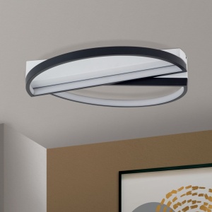 Plafoniera LED moderna design circular OLGA negru/alb - Img 3