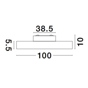 Plafoniera LED moderna design slim PERFECT 100cm negru 3000K Dimmable 223325 universul-luminii.ro