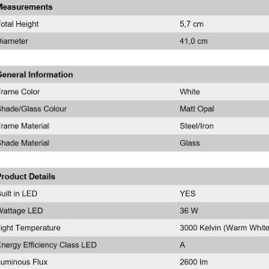 Plafoniera LED moderna LEROX 40cm alba 95625 universul-luminii.ro