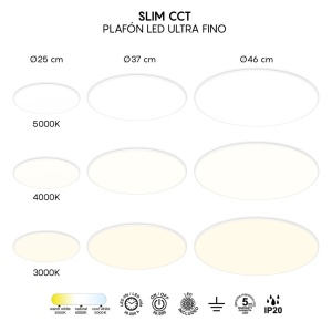 Plafoniera LED SLIM CCT 16W, 25CM - Img 5