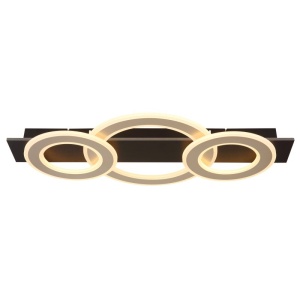 Plafoniera LED slim MDF maro JAYDEN 250975 universul-luminii.ro