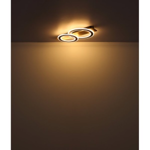 Plafoniera LED slim MDF maro JAYDEN 250985 universul-luminii.ro