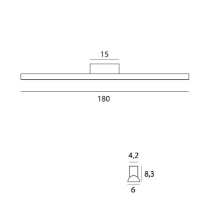 Plafoniera LED stil minimalist IP44 Tampa 180cm 239195 universul-luminii.ro