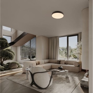 Plafoniera LED stil modern 2700K NOELIA negru 50cm - Img 2