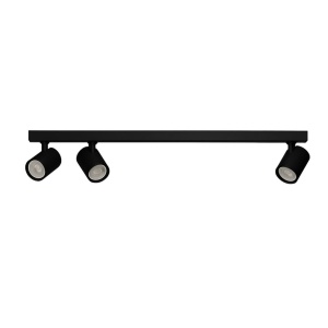 Plafoniera liniara neagra cu 3 spoturi EXO 3, 70cm