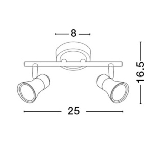 Plafoniera moderna cu spoturi Galeria 2L NVL-663002 78845 universul-luminii.ro