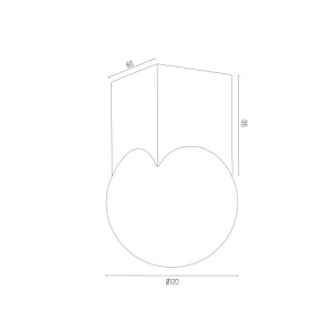 Plafoniera moderna minimalista AUSTIN negru/alb 103455 universul-luminii.ro