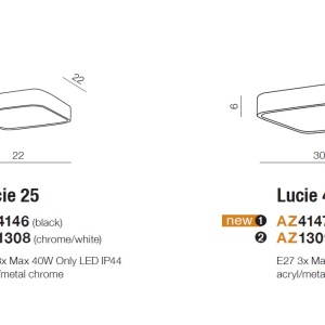 Plafoniera pentru baie moderna LUCIE 25 BK 96875 universul-luminii.ro
