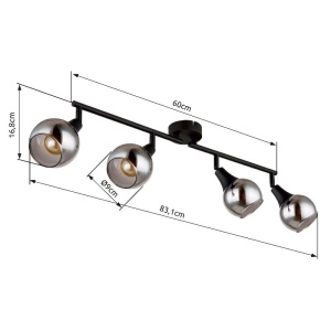 Plafoniera stil minimalist GLYPTAR 4L 240965 universul-luminii.ro