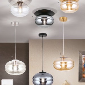 Plafoniera vintage design decorativ RICHARD satin/clar 199875 universul-luminii.ro