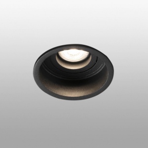 Rama Spot incastrabil tavan fals IP44 HYDE Black orientable round 40119