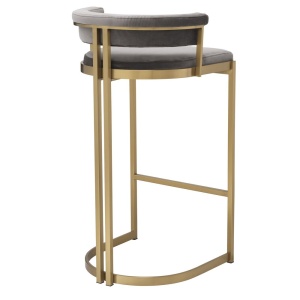 Scaun bar design LUX, Bar Stool Dante, gri 115838 HZ - Img 3
