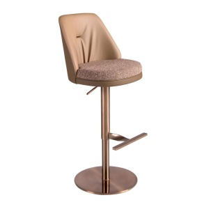 Scaun de bar pivotant cu inaltime reglabila Stool maro
