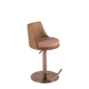 Scaun de bar pivotant cu inaltime reglabila Stool maro - Img 6