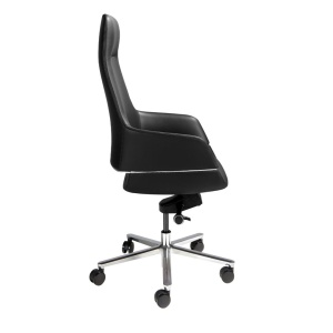 Scaun de birou modern piele sintetica Black - Img 3