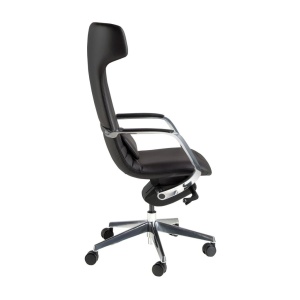 Scaun de birou modern piele sintetica Black - Img 3