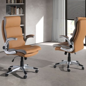 Scaun de birou pivotant design LUX Brown - Img 6